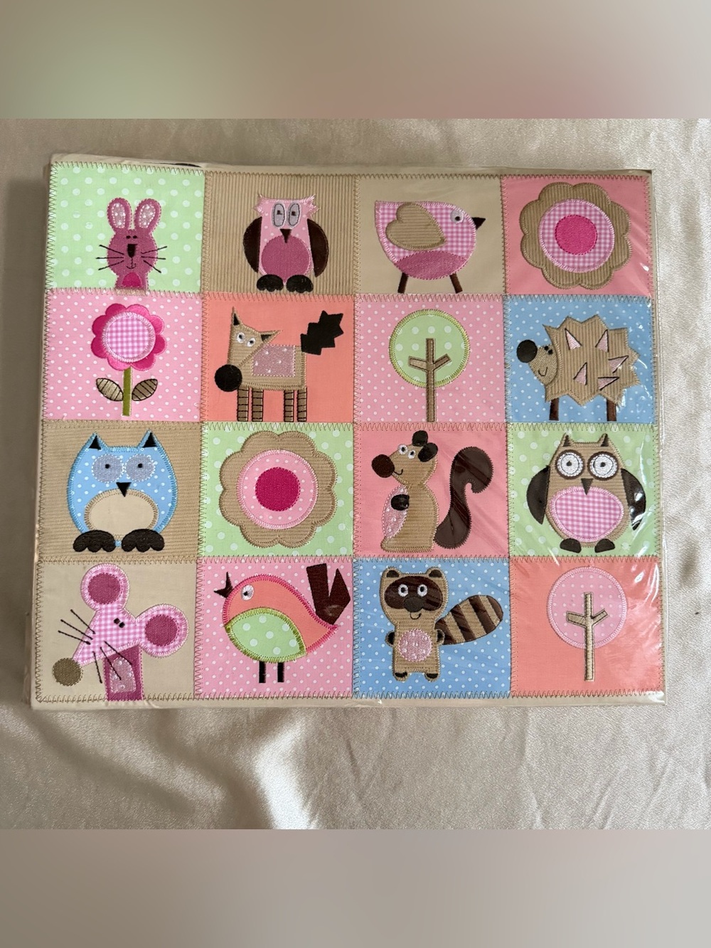 Amanda Blu Products Baby Photo Album  Decorative Patchwork Animal Applique Cover
